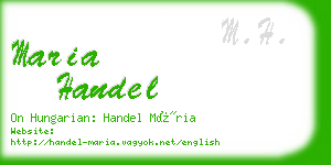 maria handel business card